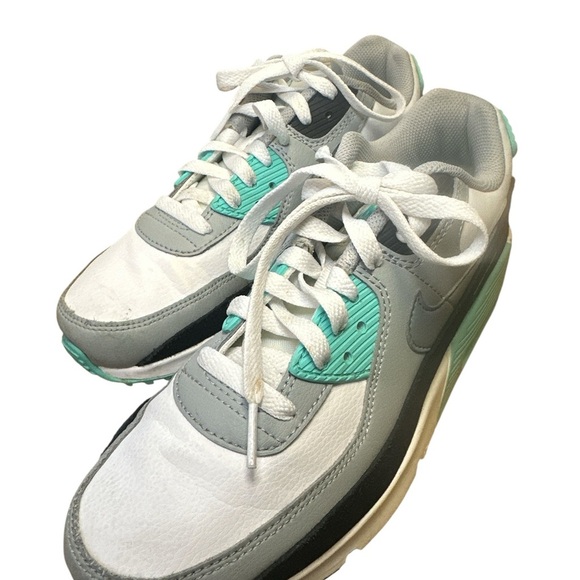 Nike Air Max Youth 6 1/2 black white aqua gray athletic shoe - Picture 2 of 7